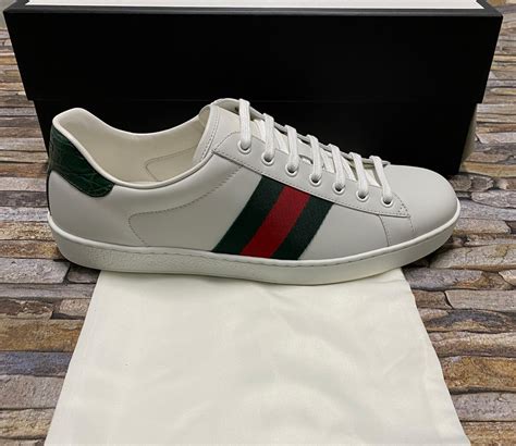 gucci men ace leather sneakers|gucci ace gg suede sneakers.